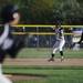 Huron Demetrius Sims throws to first base for an out during the game  against Pioneer on Monday, May 13. Daniel Brenner I AnnArbor.com